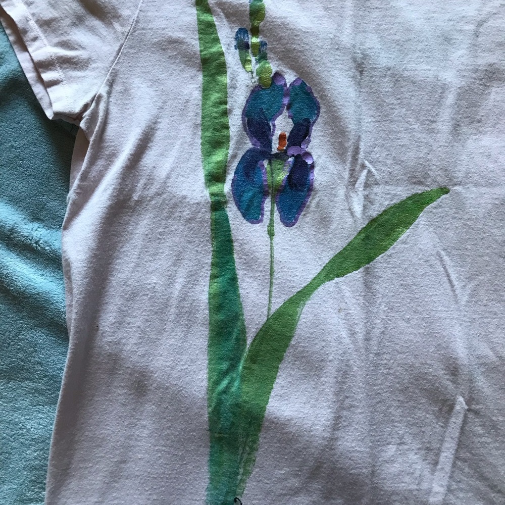 Hand Painted Iris Tee - Picture 3 of 8